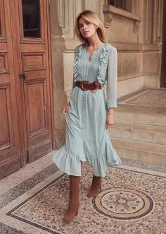 ... Vetement Hippie Chic, Vestidos Country, Dress And Boots, Rok Outfit, Womens Gym, Feminine Outfits, Boho Styl, Boho Mode, Best Casual Outfits