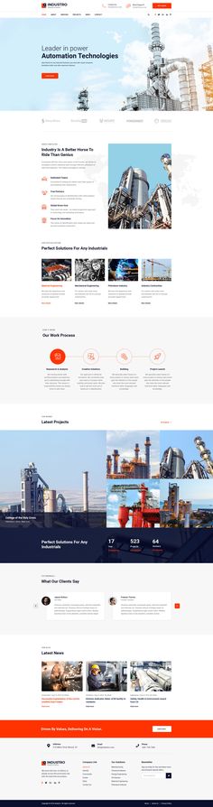 the website design for an oil and gas company, with multiple screenshots on it