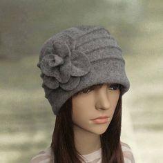 Gray felt wool hat, Felted winter hats, Womens felted hat, ladies felt hats, Felt wool hat lady, Fel Winter Brimmed Felt Hat, Winter Felt Brimmed Cloche Hat, Winter Felt Cloche Hat With Brim, Brimmed Felt Cloche Hat For Winter, Winter Wool Cloche Felt Hat, Winter Wool Cloche Hat, Winter Brimmed Felt Hat, One Size, Winter Felt Hat With Short Brim, Brimmed Felt Hat For Winter