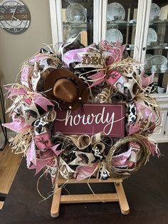 a wreath with the word horvy written on it