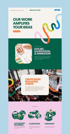 the website design for an art and creative event