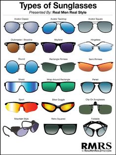 Real Men Real Style, Types Of Sunglasses, Mens Glasses Fashion, Short Men Fashion, نظارات شمسية, Fashion Vocabulary, Cool Sunglasses, Men Style Tips, Sunglasses For Men