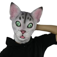 PRICES MAY VARY. Materials:The cat mask is made from 100% natural latex, environmental friendly and non-toxic. Suitable:The cat mask is perfect for a fun meme, Halloween, Christmas, Easter, Carnival, Costume parties, tag party or simply for going to a night club. It is perfect for so many occasions. Lifelike Grumpy Cat Style : funny kitty cat rubber mask as realistic face mask. more female like wearing cat mask, it may like charm and loveliness. Size :Animal full head mask soft latex with strong Cosplay Halloween Costumes, Cat Cosplay, Mask Costume, Dinosaur Costume, Pumpkin Costume, Head Mask, Animal Head, Clown Costume, Cat Mask