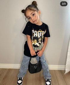 Cute Little Kid Outfits Girl Style Black, Toddler Outfits Girl Black, Tomboy Baby Girl, Kidcore Fashion, Jazz Outfits, Stylish Baby Clothes, Stylish Kids Outfits