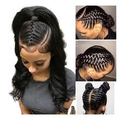 Womens Braids, Stylish Braids, Braided Hairstyles For Long Hair, Braid Crown, Two Braid Hairstyles, Full Lace Wig Human Hair, Elegant Ponytail, Hair Charms, Short Curly Wigs