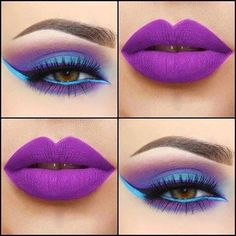 Purple Eye Makeup, Purple Lips, Purple Makeup