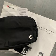 NEW LULULEMON EVERYWHERE BELT BAG BLACK WITH WHITE LOGO FANNY PACK Lululemon Fannypack, Fanny Pack Aesthetic, Lululemon Accessories, Lululemon Clothes, Pink Concert