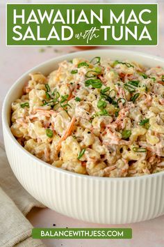 this hawaiian macaroni salad with tuna is the perfect side dish for any meal