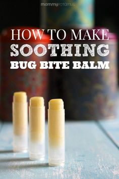 Want to know how to stop bug bites from itching? You'll want to have this soothing bug bite balm on hand. Bug Bite Relief, Homemade Bug Spray, Bite Relief, Bug Bite, Balm Recipe, Salve Recipes, Natural Healing Remedies, Diy Remedies, Bug Bites