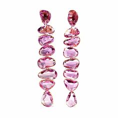 Jedora's Pink Sapphire Earrings are the perfect finishing touch to any outfit. | Gorgeous Earrings Pink Sapphire Earrings, Pink Stones, Dope Jewelry, Jewelry Lookbook, Pink Gemstones, Sapphire Earrings, Dream Jewelry, Jewelry Inspo, Chic Boutique