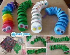 there are many different items made to look like caterpillars