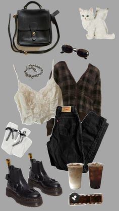 #outfitinspo Rockstar Outfits, Clean Fashion, Cool Girl Style, Retro Outfits, Fall Winter Outfits, Edgy Fashion, Look Cool, Simple Outfits, Autumn Winter Fashion