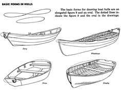 three boats are shown with their names on the front and back sides, one is empty