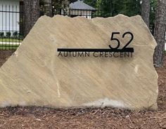 a large rock with the number 52 on it