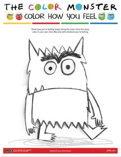 the color monster coloring book for kids