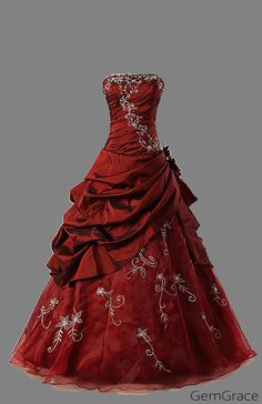 Classic burgundy gown with embroidery Dark Red Corset Quinceanera Dresses, Luxury Red Embellished Ball Gown, Luxury Burgundy Prom Gown, Quinceanera Dresses Burgundy Ugly, Luxury Ball Gown With Historical Design, Luxury Victorian Ball Gown For Evening, Luxury Victorian Ball Gown, Luxury Romantic Victorian Ball Gown, Luxury Baroque Formal Gown