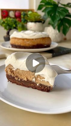 a piece of cake sitting on top of a white plate