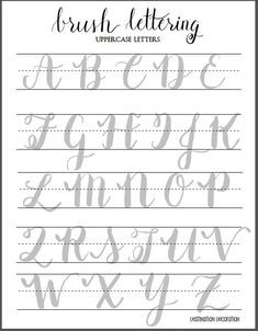 an upper and lowercase handwriting practice sheet with cursive letters