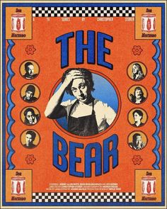 the bear movie poster with many different people around it, including one man holding his head