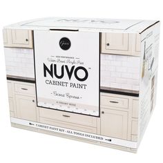 the nuvo cabinet paint is white in color