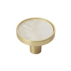 an image of a knob with white marble on it