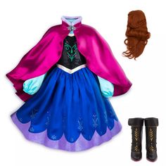 Anna Costume Collection for Kids – Frozen Anna Frozen Costume, Fur Trimmed Cape, Anna Costume, Easter Dresses For Toddlers, Anna Disney, Frozen Dress, Anna Dress, Plum Dress, Moda Chic