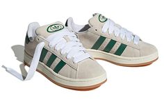 GY0038 Adidas Campus 00s White, Suede Set, Adidas Campus 00s, Shoe Wishlist, Adidas Campus, Shoe Inspo, Swag Shoes, Green Shoes, Pretty Shoes