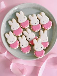 Miffy Bunny | Adorable Personalised Miffy Bunny Biscuits  - Sugar Rush by Steph Miffy Party Decoration, Miffy Birthday Party Decoration, Miffy Dessert, Cute Biscuits, Miffy Cookies, Miffy Birthday Party, Miffy Birthday, Bunny Biscuits, Miffy Party