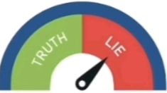 a speedometer with the words truth and lies on it