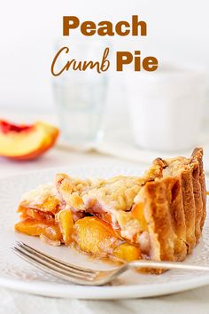 Homemade crust, sweet juicy filling, and a wonderful buttery crumble make this Peach Crumb Pie a fantastic one! Most components can be made in advance so it's much easier to make it than it looks. #peach #pie #crumble #crust Peach Pie Crumble, Fantastic Dessert, Cream Cheese Bars Recipe, Peach Crumble Pie, Crumb Pie, Homemade Crust