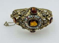 Antique Austro Hungarian Victorian Sterling Silver Citrine Large Ornate Bracelet | eBay Hungarian Jewelry, Austro Hungarian, Medieval Jewelry, Citrine Stone, Jewel Box, Victorian Jewelry, Vintage Jewels, Antique Victorian, Jewelry Trends