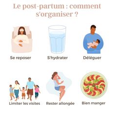 an image of different types of food and drinks in french, with the words'le post - parfum comment storg