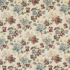 an old fashioned wallpaper with flowers on it