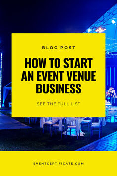 an event venue with the words how to start an event venue business see the full list