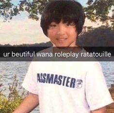 a young boy holding a basketball in front of a lake with the caption, ur beautiful wanna roleplay ratoutile