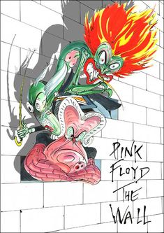 pink floyd and the wall poster