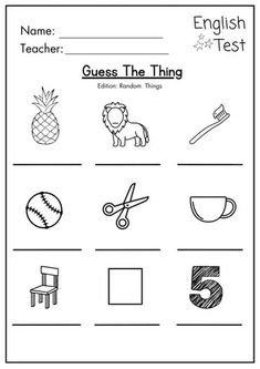 an english worksheet with the words guess the thing and other things on it