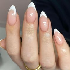 French Manicure Long Nails, Nailart Tutorial, Acrylic Nails Almond Shape, Almond Nails French, French Manicure Nails, French Tip Acrylic Nails, Almond Acrylic Nails, Art Water