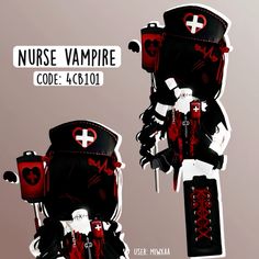 an illustration of a nurse's uniform with blood splattered on the side