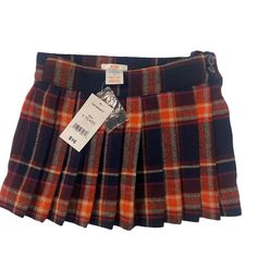 Get Your Little One Ready To Rule The Playground With This Adorable Plaid Pleated Skort. Perfect For Twirling, Jumping, And Pretending To Be A Tiny Fashionista. Size: 4t Brand: Joe Fresh Plaid Pattern Pleated Design Includes Spare Button New With Tags Waist To Bottom: 9 Inches Waist: 10.5 Inches Size: Girls 4t Condition: New With Tags Weight Before Shipping: 5 Oz ** Bundle And Save ** Take A Look Through My Closet To See If There Are Other Items You Would Like To Throw Into A Bundle. You Can Hav Fresh Girls, Joe Fresh, Size 4t, Red Plaid, Plaid Pattern, Take That, Plaid, Navy, Red