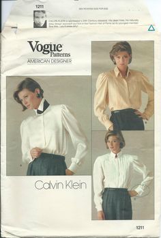 an advertisement for a women's blouse and pants sewing pattern