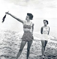 by Bill Brandt July 1948 Vintage Beachwear, Vintage Summer Fashion, Jean Renoir, Robert Mcginnis, Anna Pavlova, Louise Brooks, Ginger Rogers, Lynda Carter