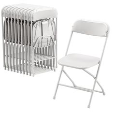 PRICES MAY VARY. 【Multifunction】-Wherever indoor or outdoor, this folding chair is practical for any events such as party, wedding, commercial conference, gathering… 【Sturdy Structure】-With thickened steel pipes, reinforced steel panel fastener underneath seat and 2 crossbars for extra stability, makes it stable enough to hold up to 300lbs 【Friendly Design】-Seat’s corners and edges adopt curved design, reduce the risk of bumping. With 4 non-slip feet caps, keep the seat in place while using, pro White Folding Chairs, Steel Frame House, Portable Chair, Outdoor Folding Chairs, Foldable Chairs, Indoor Chairs, Steel Panels, Folding Chairs, Stackable Chairs