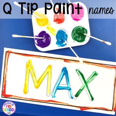 a sign that says q tip paint names