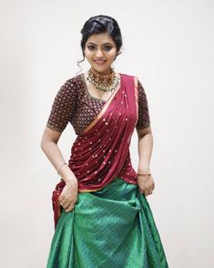 Sleeveless Blouse Designs, Half Sarees, Lehenga Blouse Designs, Unique Blouse Designs, Lehenga Blouse, Saree Models