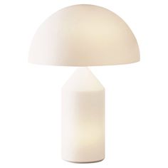 a white table lamp on a white background