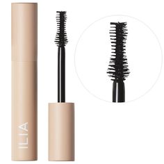 What it is: A clean, volumizing mascara that wraps each lash in weightless, buildable volume without flaking, smudging, or irritating even the most sensitive eyes.Formulation Type: VolumizingHighlighted Ingredients: - Arginine: Supports stronger, healthier-looking lashes.- Provitamin B5: Nourishes to promote thicker-looking lashes.- Weightless Wax Blend: Adds full, flexible body without the weight.Ingredient Callouts: This product is cruelty-free.What Else You Need to Know: The violin-shaped bru Mascara Ilia, Ilia Mascara, Sephora Birthday Gift, Sephora Sale, Sephora Favorites, Volumizing Mascara, Sephora Beauty, Eye Mascara, Sensitive Eyes