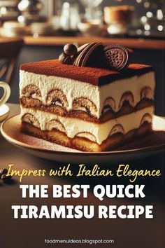 the cover of italian elegance magazine features a piece of cake on a plate with coffee beans