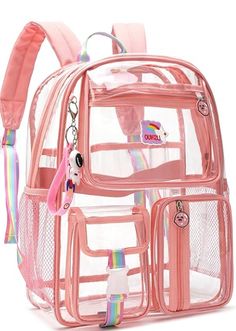 Mochila Aesthetic, Colours Name For Kids, Cute School Bags, Spool Crafts, Cute Stationary School Supplies, Stylish School Bags, Clear Backpack, Cute School Stationary, Felted Handbags