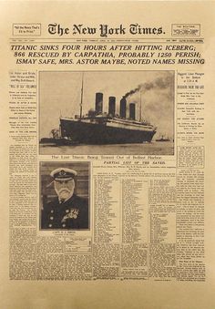 an old newspaper article with pictures of two men and a ship in the background,